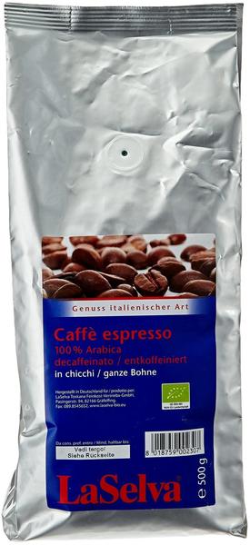 LaSelva Caffè Espresso entkoffeiniert ganze Bohnen Bio (500g)