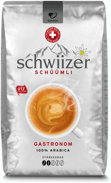 Schwiizer Schüümli Gastronom ganze Bohne 100% Arabica (1kg)