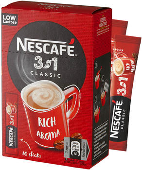 Nescafé 3in1 Sticks - Kaffee, Creamer & Zucker (10 Port.)