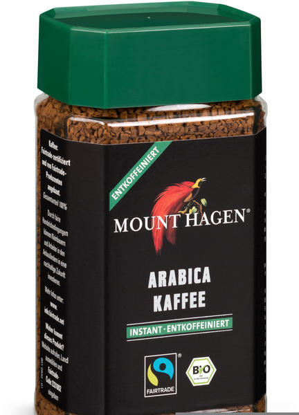 Mount Hagen Arabica Instant-Kaffee entkoffeiniert Bio (100g)