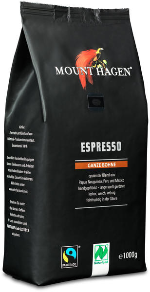 Mount Hagen Espresso ganze Bohne (1 kg)