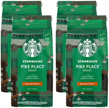 Starbucks Pike Place Medium Roast Kaffeebohnen (4 x 450g)