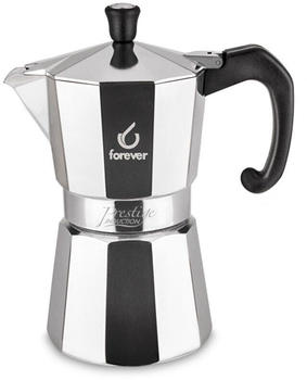 Forever Espressokocher Miss Moka Prestige Induktion 12 Tassen Aluminium