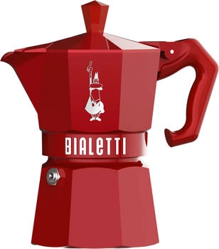 Bialetti Exclusive Moka Express Rot 3 Tassen
