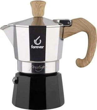 Forever Espressokocher Miss Moka Prestige Woody 6 Tassen