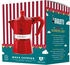 Bialetti Moka Express 3 Tassen Winter Wonderland Espressokocher Rot