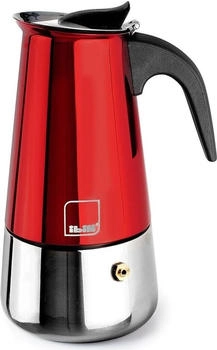 ibili Moca Rosso Espressomaschine 2 Tassen 100 ml Edelstahl induktionsgeeignet