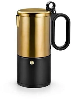 Bra Kaffe Kaffeemaschine aus Edelstahl für 4 Tassen Schwarz Induktion geeignet