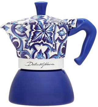 Bialetti Moka Induction 4 wei&szlig;/blau