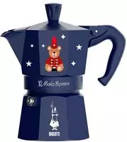 Bialetti Moka Express 3 Tassen blau Joyful Memories Espressokocher