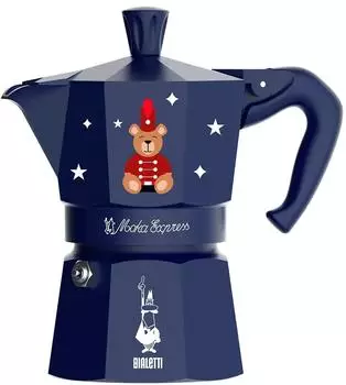 Bialetti Moka Express Blu Magico Ricordo 1 Tasse 3 Tassen (3 Tassen)