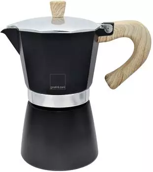 Gnali & Zani Venezia Espressokocher schwarz 6 Tassen