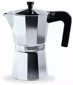 Lacor 62026 - italienische Kaffeemaschine Turin 6 Tassen glänzend
