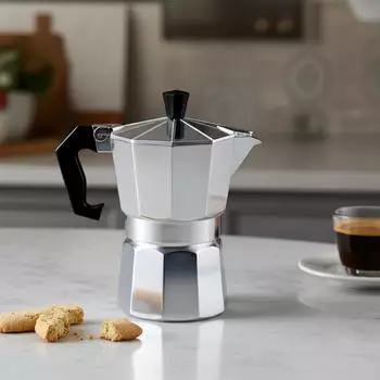 Casativo Klassischer Espressokocher aus Aluminium 150 ml für 3 Tassen