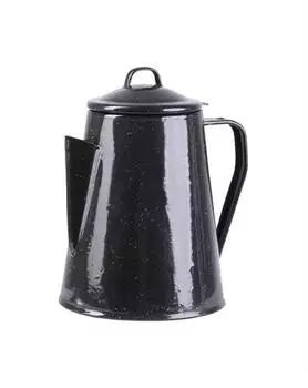 Mil Tec Emaille M.Percolator Kaffeekanne Schwarz Einheitsgröße