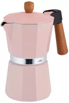 Cilio Espressokocher LEGNO 6 Tassen rosa