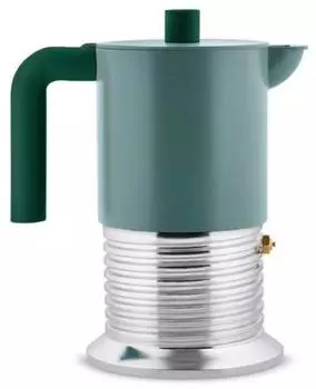 Alessi Vite Espressokocher für sechs Tassen Grün