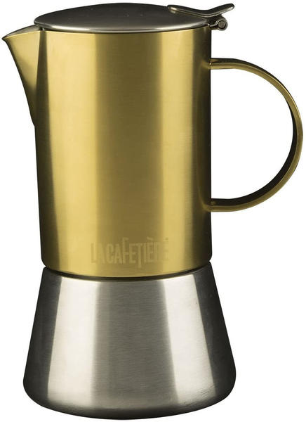 La Cafetiere Edited Stovetop 4-Cup Espresso Maker, brushed gold