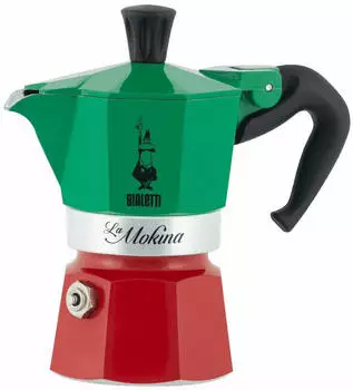 Bialetti Espressokocher Moka Express Italia (F&uuml;llmenge/ Durchmesser / H&ouml;he: 1 Tasse/ 5,5 cm (Mokina))