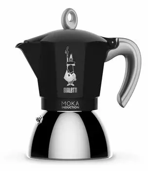 Bialetti Espressokocher Moka Induktion Black (F&uuml;llmenge: 6 Tassen)
