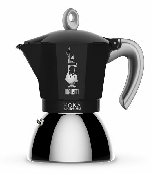 Bialetti Espressokocher Moka Induktion Black (Füllmenge: 6 Tassen)