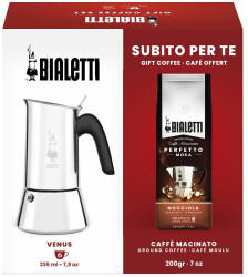 Bialetti Espressokocher Venus + Kaffee (Größe: 6 Tassen)