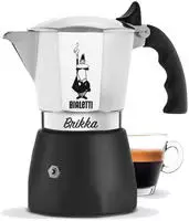 Bialetti 7328, Bialetti Brikka, Mokka-Kanne, 0,17 l, Schwarz, Edelstahl, Aluminium, 4