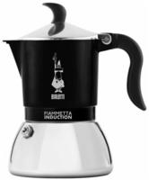 Bialetti Fiammetta Induction, Mokka-Kanne, 0,1 l, Schwarz, Edelstahl, Aluminium,