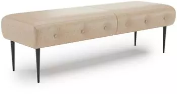 Places of Style 2,5-Sitzer Amber mit Knopfheftung n verschieden Stoffarten beige