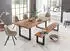 Home Affaire Sitzbank Manhattan mit Baumkantenoptik und Gestell U-Form aus schwarzem Metall natur 200 cm x 45 cm x 38 cm