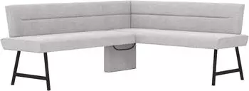 Home Affaire Eckbank "Sava" hellgrau (aulla 85) B:211cm H:84cm 100% rPES Sitzb&auml;nke Eckbank mit Wellenfederung im Sitz (65402605-0) hellgrau (aulla 85)