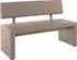 Home Affaire Sitzbank Charissa mit Lehne Breite 140 160 oder 180 cm schlamm 140 cm x 90 cm x 53 cm