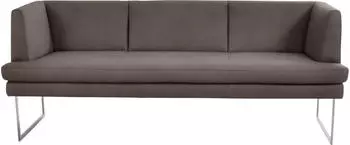 K+W Komfort & Wohnen Polsterbank Cube Hammerkissenoptik 2 Breiten Hochkantkufe in Edelstahloptik sattel 77 209 cm x 82 cm x 67 cm