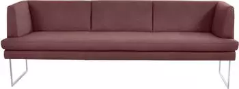 K+W Komfort & Wohnen Polsterbank Cube Hammerkissenoptik 2 Breiten Hochkantkufe in Edelstahloptik cabernet 15 229 cm x 82 cm x 67 cm