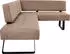 K+W Komfort & Wohnen Eckbank Spider II Sitzsteppung bequem durch Sandwichbauweise 2 Stellmaße sand 35 195 cm x 88 cm x 165 cm