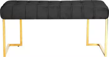 Kayoom Hockerbank Schwarz Gold Metall Kunststoff 47x48x100 cm Bsci Esszimmer B&auml;nke Sitzb&auml;nke