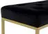 Kayoom Hockerbank Schwarz Gold Metall Kunststoff Textil 40x40x90 cm Esszimmer Bänke Sitzbänke