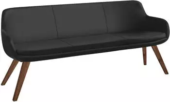 Musterring Essbank Tavia Stativgestell Wildnussbaum massiv ge&ouml;lt Breite 180 200 oder 220 cm schwarz schwarz 180 cm x 87 cm x 66 cm
