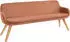 Musterring Essbank Tavia Stativgestell aus Eiche bianco massiv Breite 180 200 oder 220 cm orange orange 180 cm x 87 cm x 66 cm