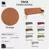 Musterring Essbank Tavia Stativgestell aus Eiche bianco massiv Breite 180 200 oder 220 cm orange orange 180 cm x 87 cm x 66 cm