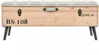 vidaXL Sitzbank mit Stauraum 110 cm Massivholz Tanne