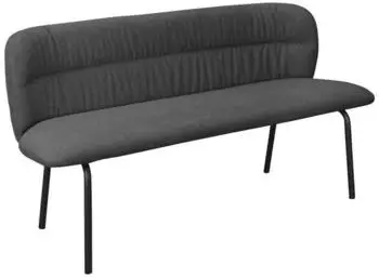 Home Affaire Essbank "Marsin" grau (anthrazit schwarz) B:160cm H:76cm T:54cm Stoff Sitzbänke Essbank mit Sitz und Rückenpolster (56543223-0) anthrazit schwarz