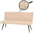 MCW Sitzbank K16 mit Rückenlehne Chenille-Stoff 160cm, Creme-Beige (MCW-K16)