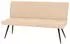 MCW Sitzbank K16 mit Rückenlehne Chenille-Stoff 160cm, Creme-Beige (MCW-K16)