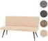 MCW Sitzbank K16 mit Rückenlehne Chenille-Stoff 160cm, Creme-Beige (MCW-K16)