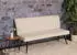 MCW Sitzbank K16 mit Rückenlehne Chenille-Stoff 160cm, Creme-Beige (MCW-K16)