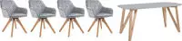 SalesFever Essgruppe "Stilvolle Sitzgruppe" 5-teiliges Set:...