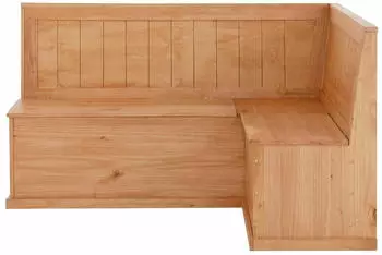 Home Affaire Eckbank Sara Gr. B: 160 cm beige (natur gebeizt gewachst) aus massiver Kiefer in 2 Gr&ouml;&szlig;en (338264-0)