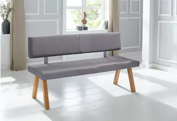 Home Affaire Bank Mobilar Rio 180x89x53 cm Kunstleder grau (69652501-0)