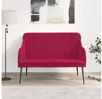 vidaXL Sitzbank Weinrot 110x76x80 cm Samt